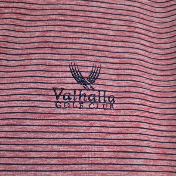 FootJoy Burgundy Striped Polo Shirt - Picture 3 of 6